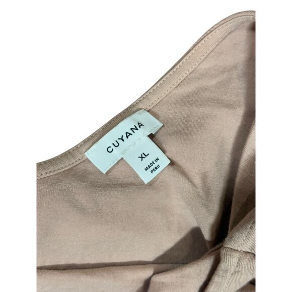 Cuyana Maxi Dress Women XL Rosy Pink Pima Cotton Stretch Flowy Minimal Neutral - Picture 8 of 10